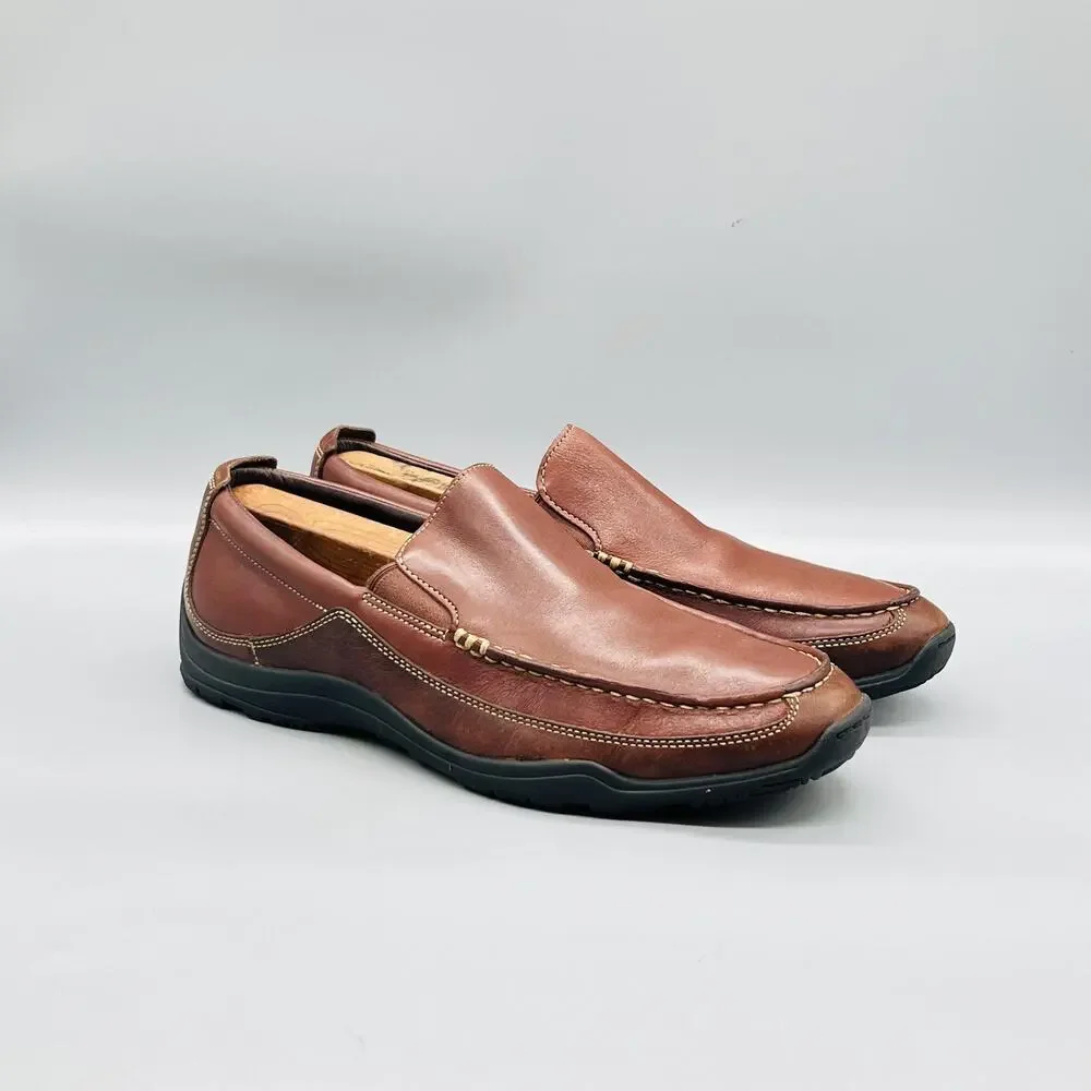 Cole Haan Shoes Mens 10 Brown Leather Vtg Air Moc Toe Slip On Loafers Casual